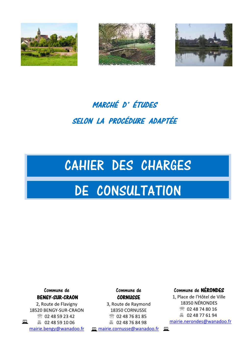 Cahier Des Charges De Consultation