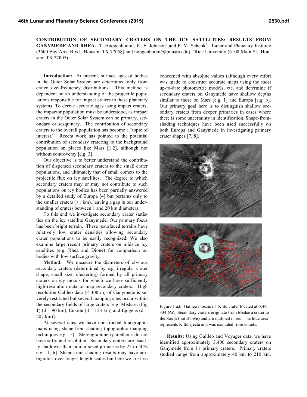 Contribution of Secondary Craters on the Icy Satellites: Results from Ganymede and Rhea