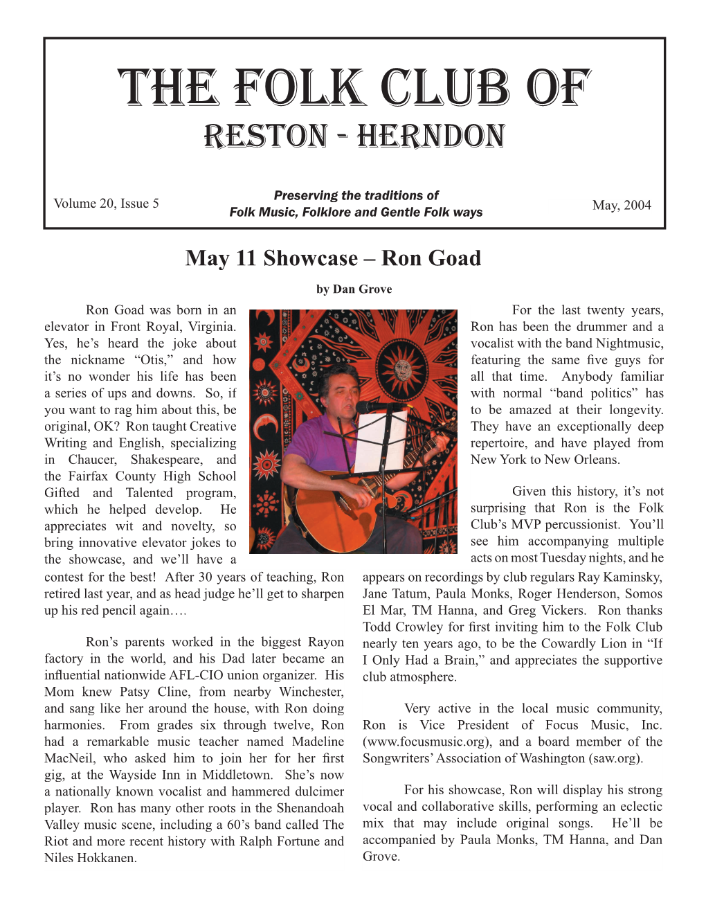 The Folk Club of Reston - Herndon