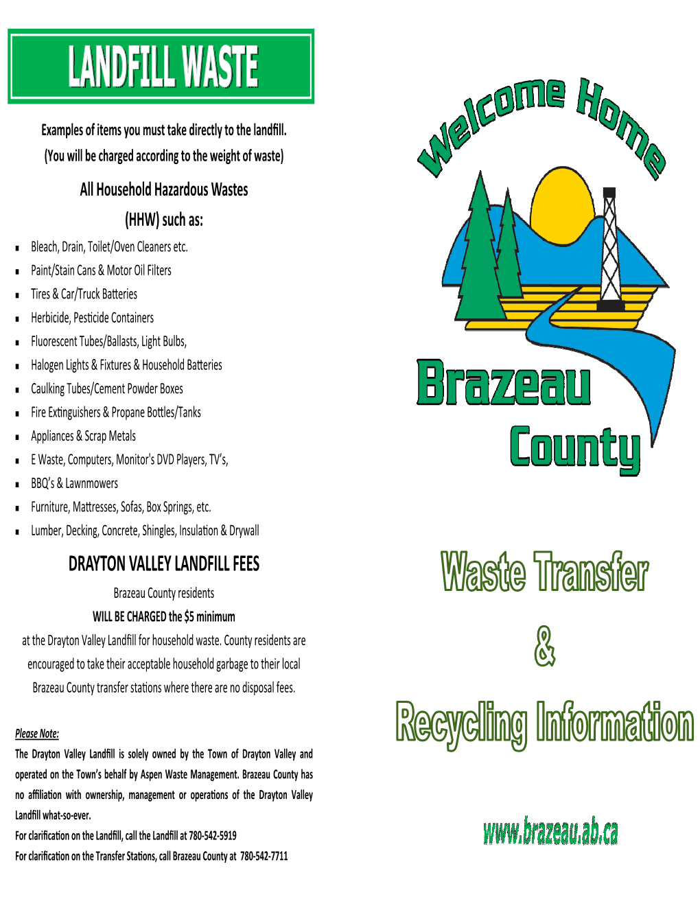 Waste Transfer and Recycling Information Booklet