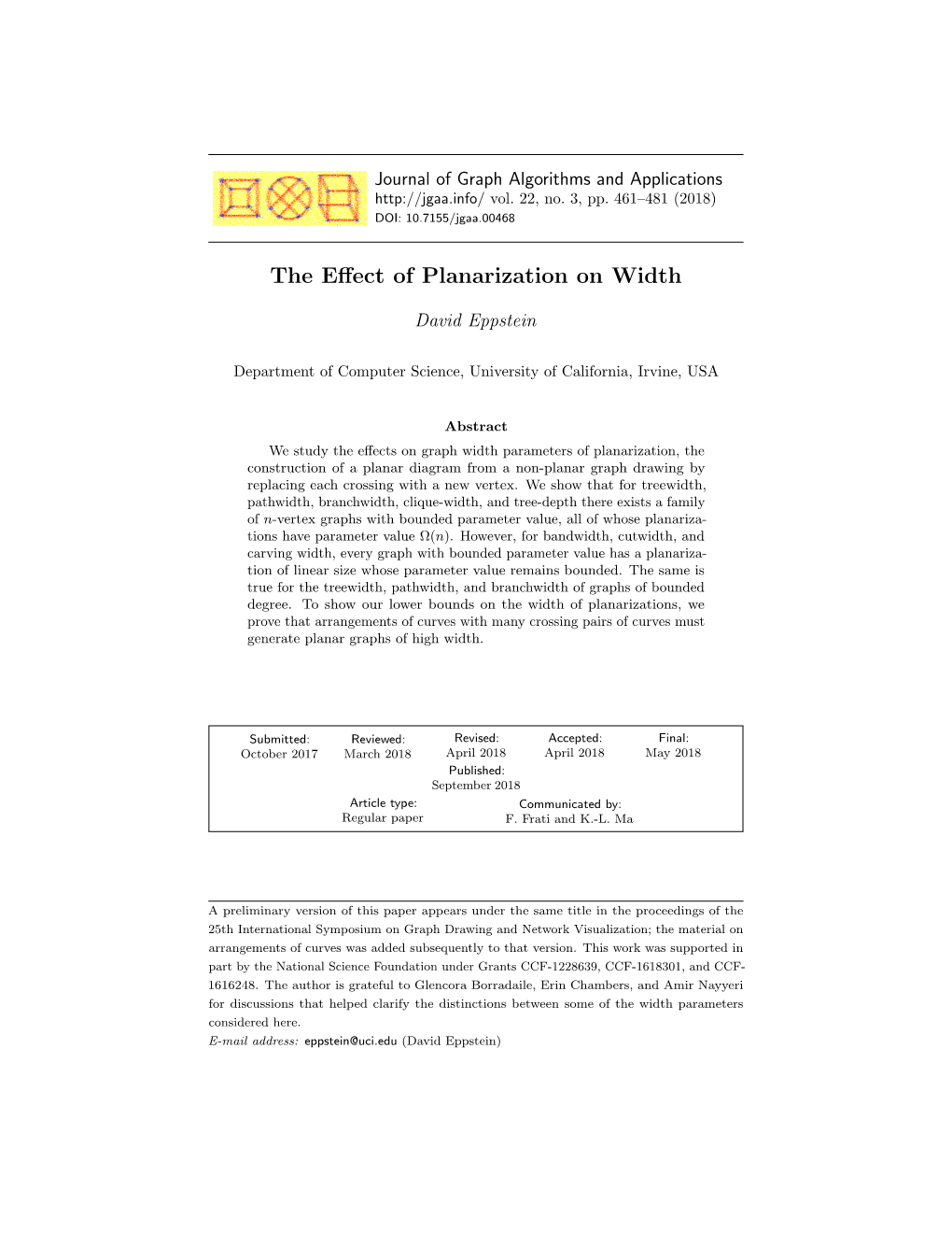 The Effect of Planarization on Width