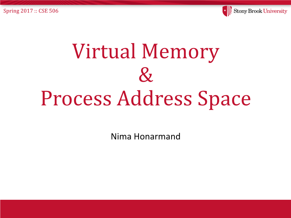 Virtual Memory & Process Address Space