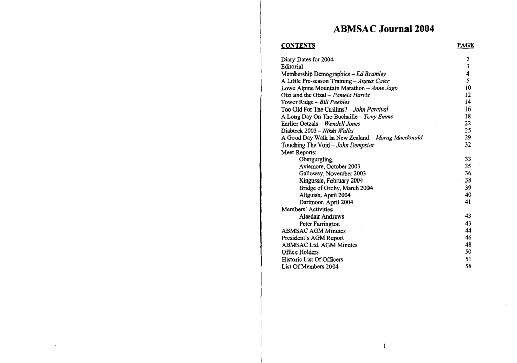 ABMSAC Journal 2004
