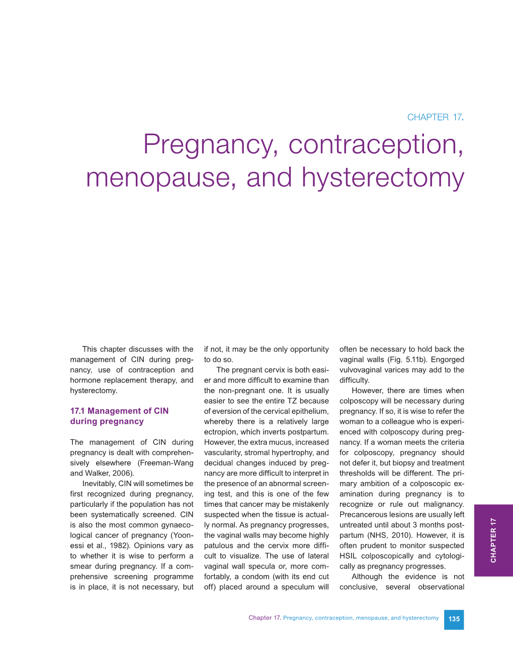 Pregnancy, Contraception, Menopause, and Hysterectomy CHAPTER 1 CHAPTER