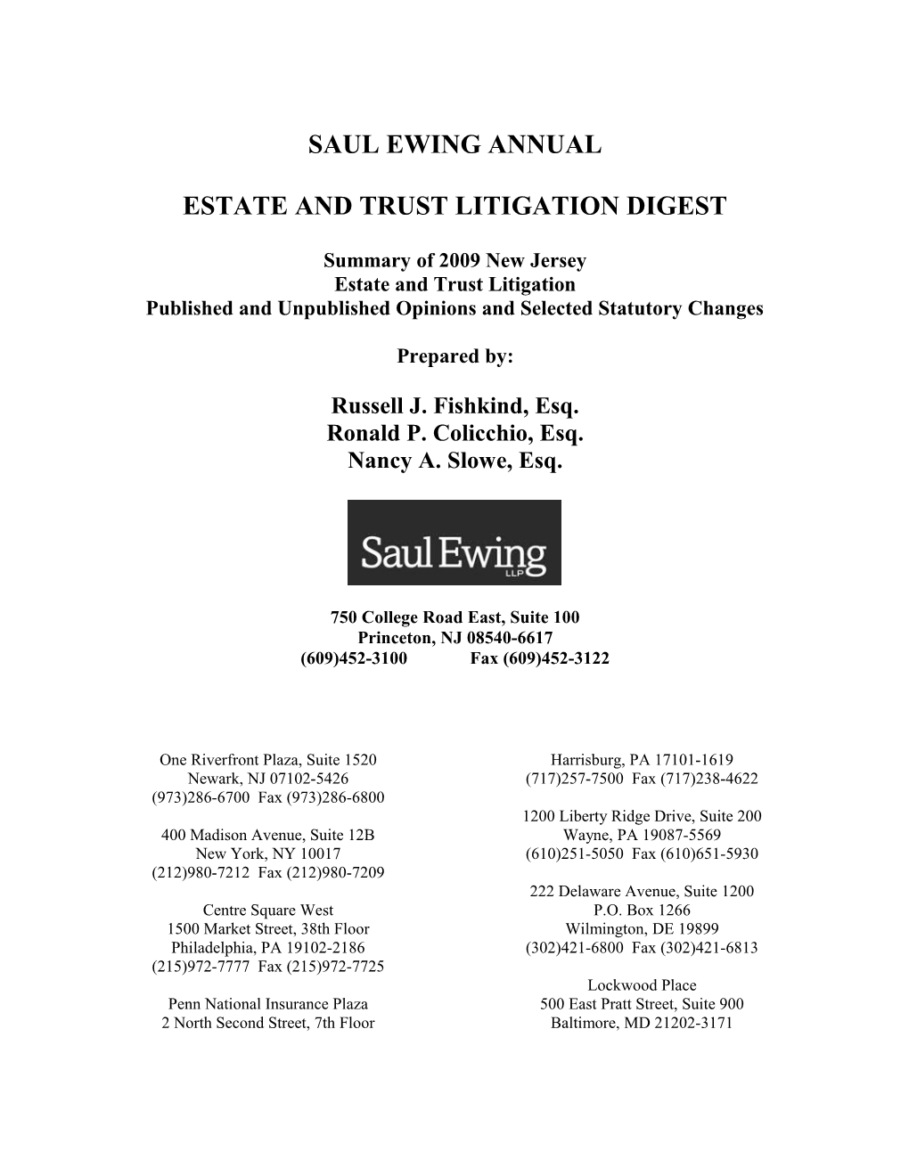 Estate and Trust Litigation Digest s1