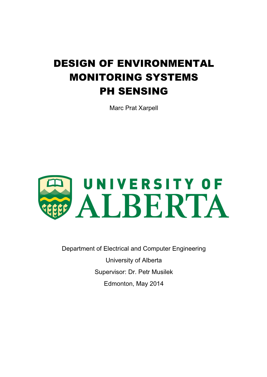 Design of Environmental Monitoring Systems Ph Sensing