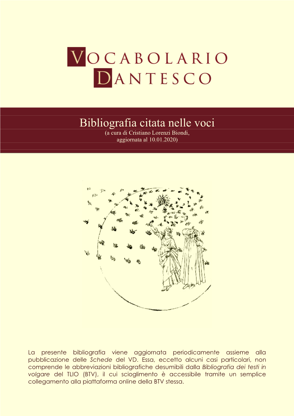 Bibliografia Citata Nelle Voci (A Cura Di Cristiano Lorenzi Biondi, Aggiornata Al 10.01.2020)