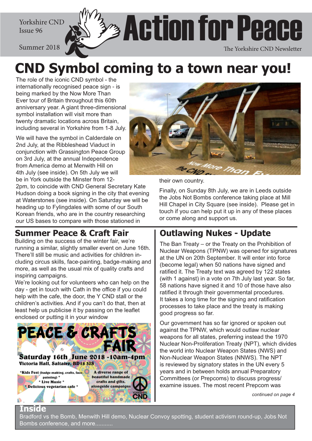 CND Symbol Coming to a Town Near You!