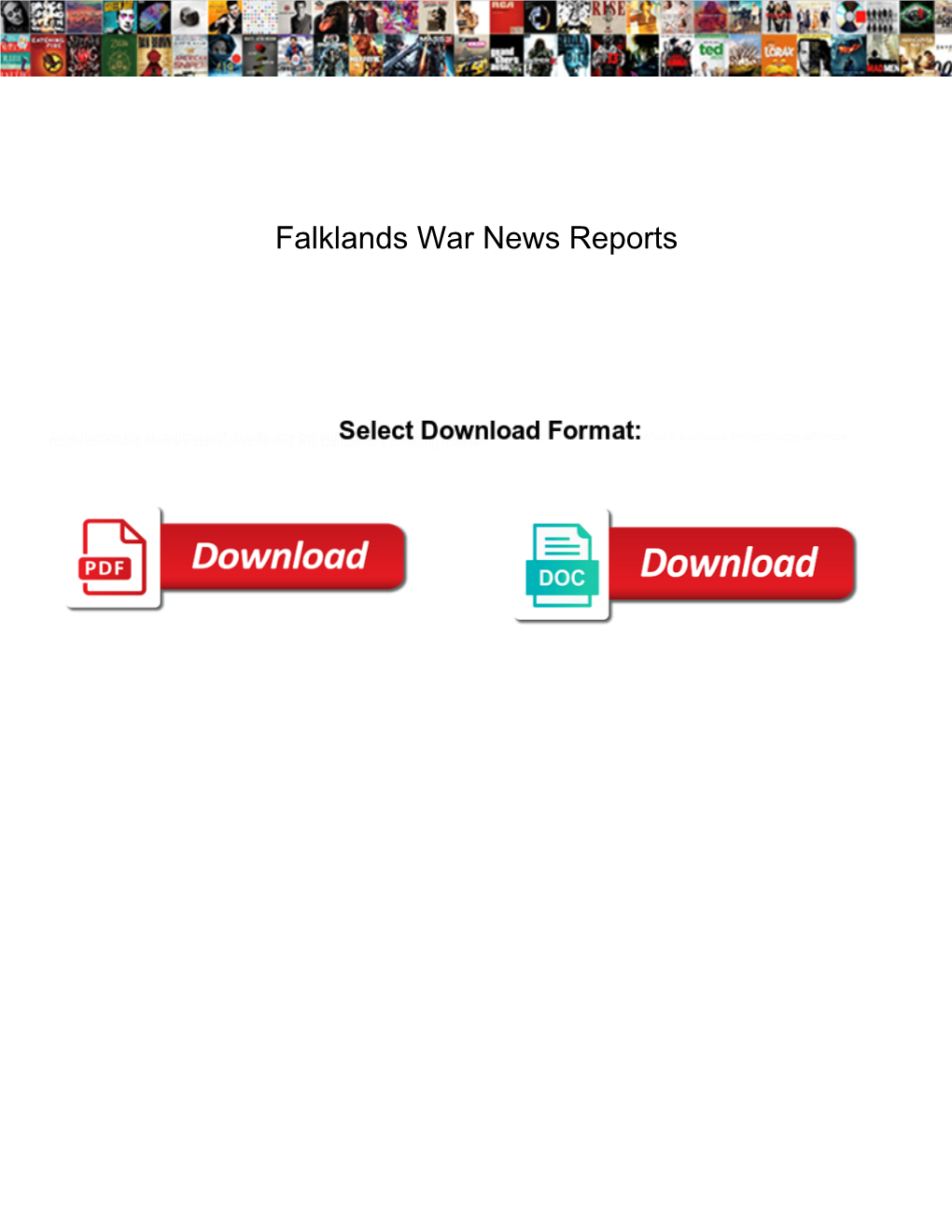 Falklands War News Reports