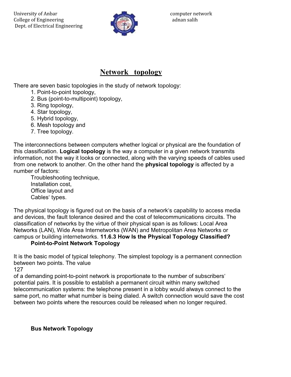 Network Topology