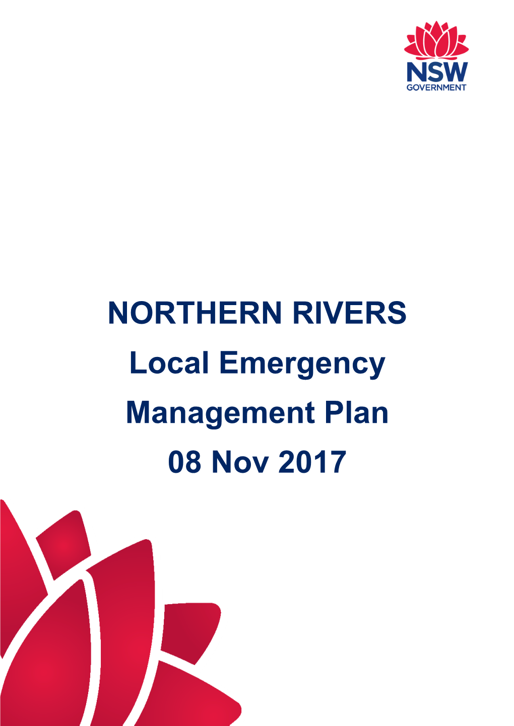 NORTHERN RIVERS Local Emergency Management Plan 08 Nov 2017