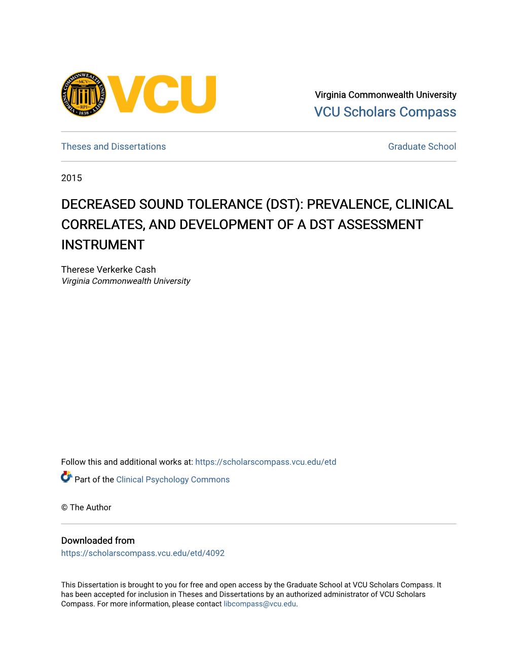 Prevalence, Clinical Correlates, and Development of a Dst Assessment Instrument