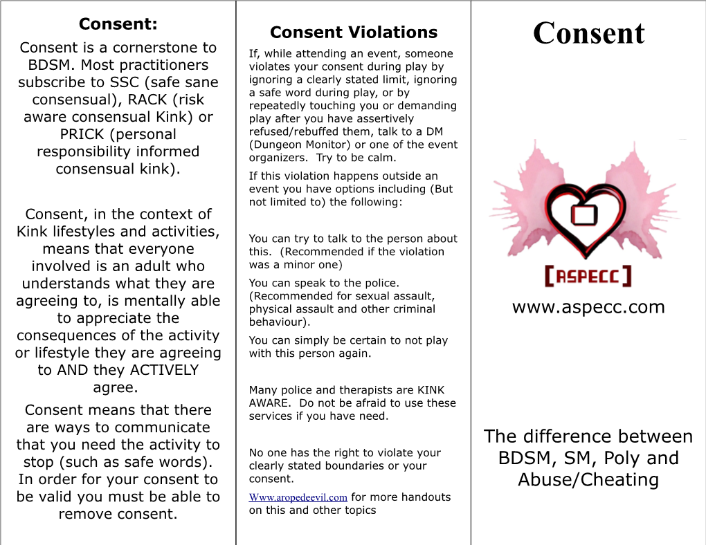 Consent and BDSM