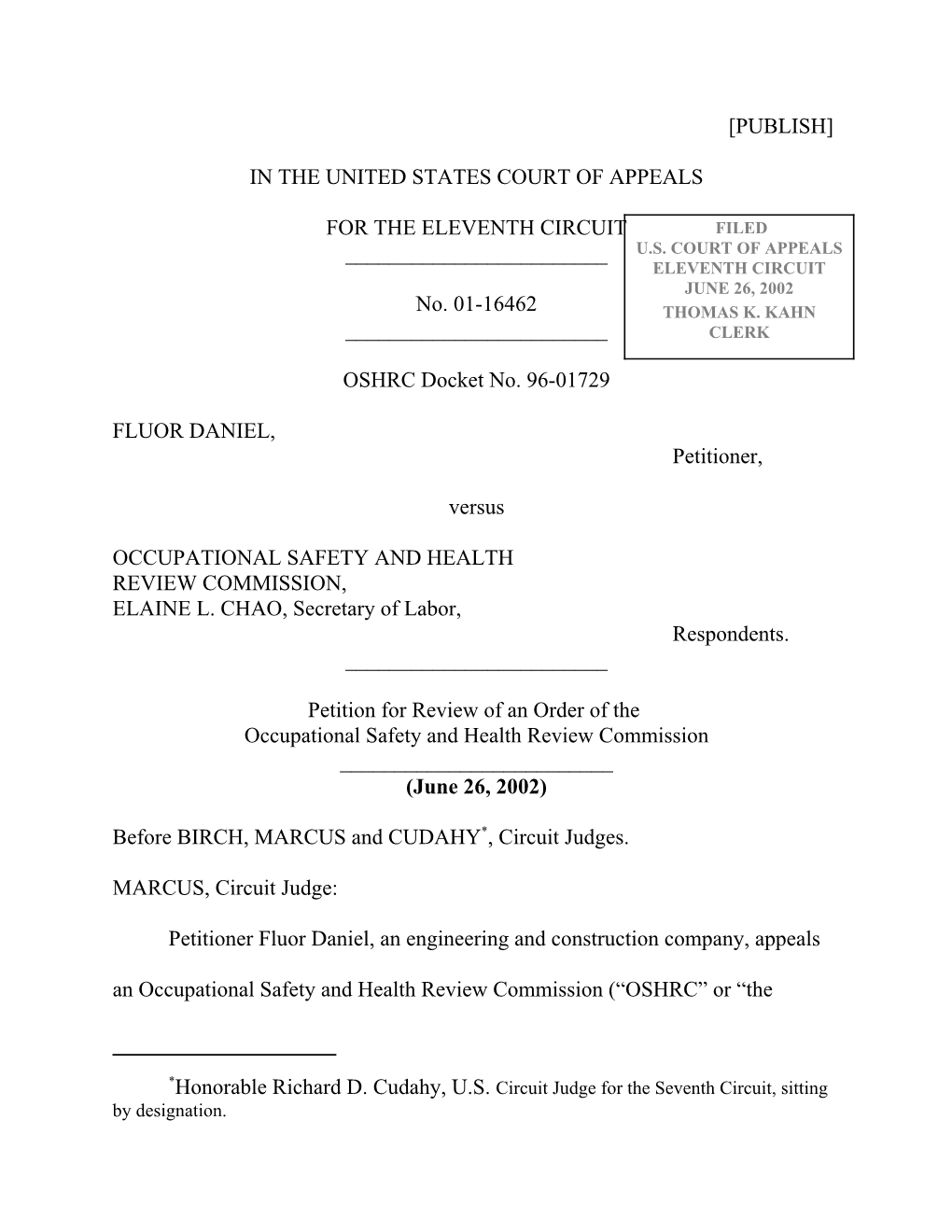 [Publish] in the United States Court of Appeals for The