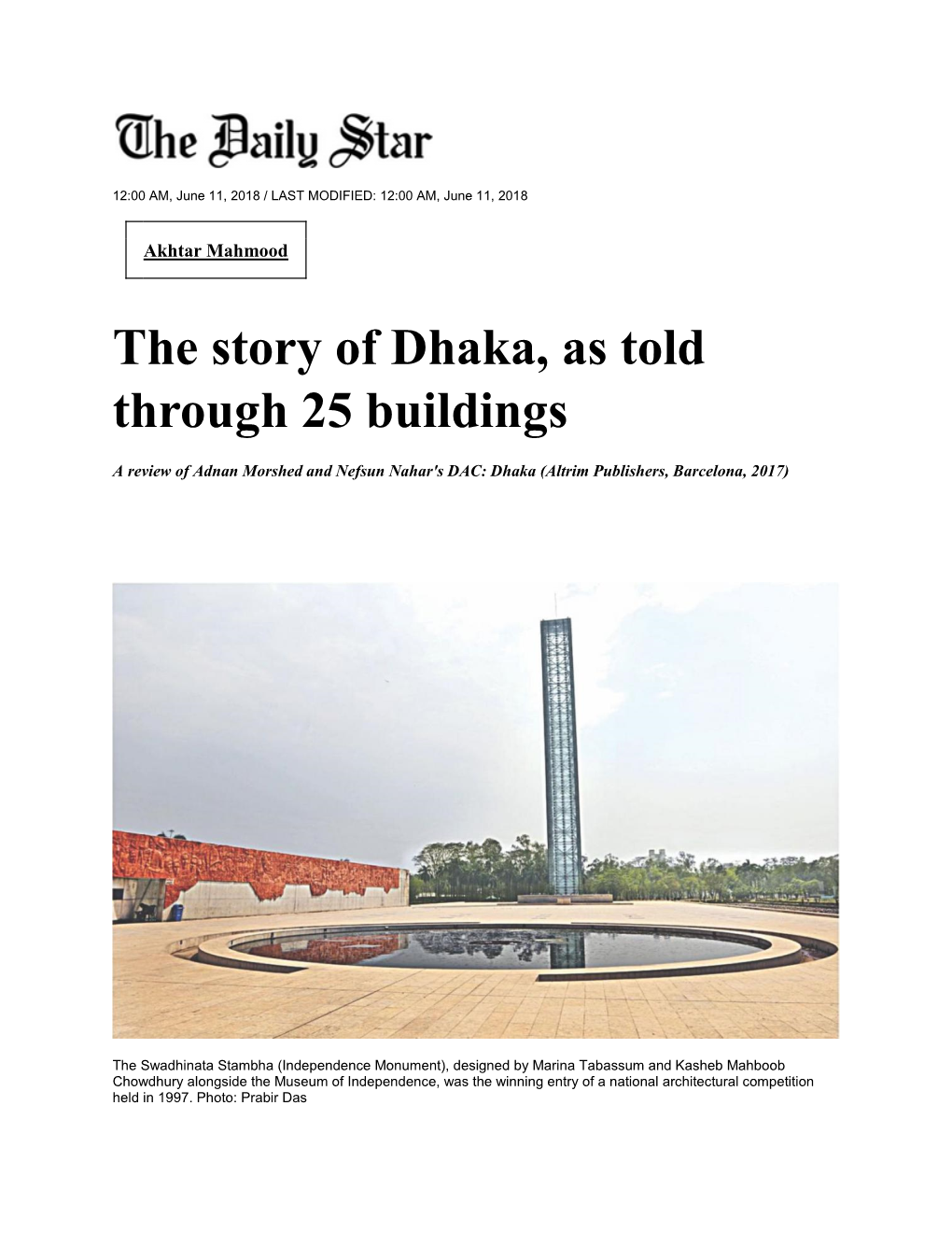 The Story of Dhaka, As Told Through 25 Buildings