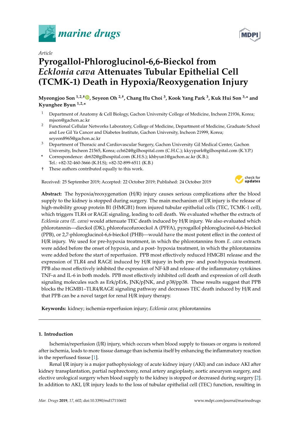 TCMK-1) Death in Hypoxia/Reoxygenation Injury