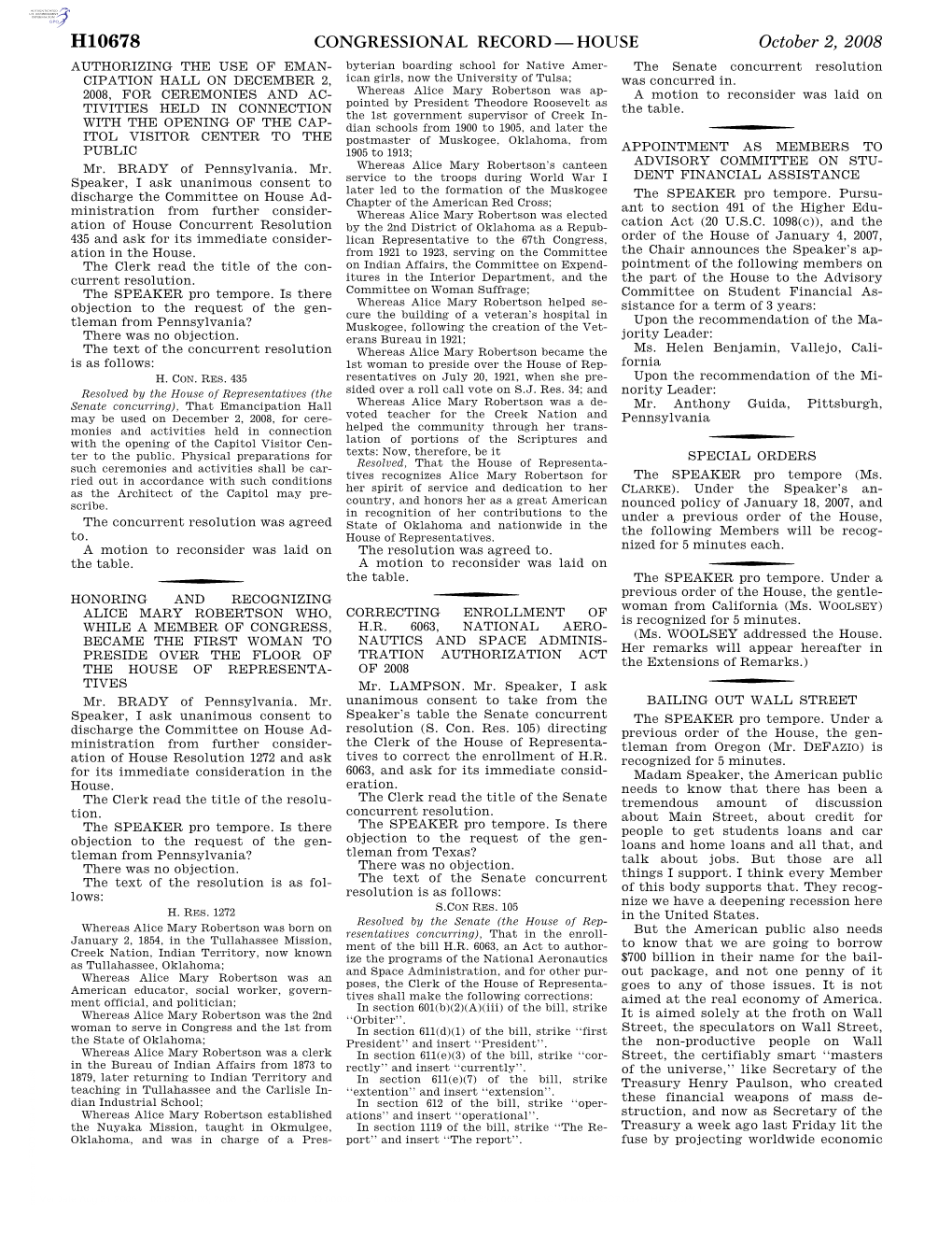 Congressional Record—House H10678