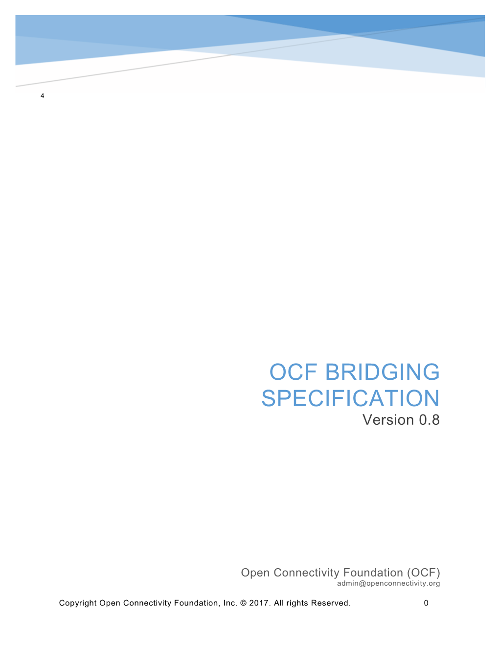 OCF BRIDGING SPECIFICATION Version 0.8