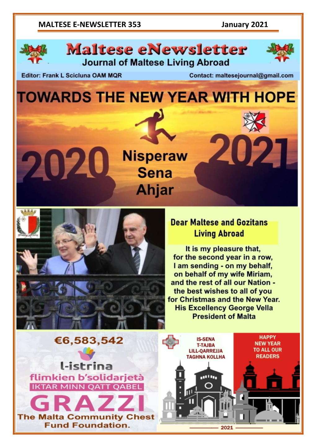 MALTESE E-NEWSLETTER 353 January 2021