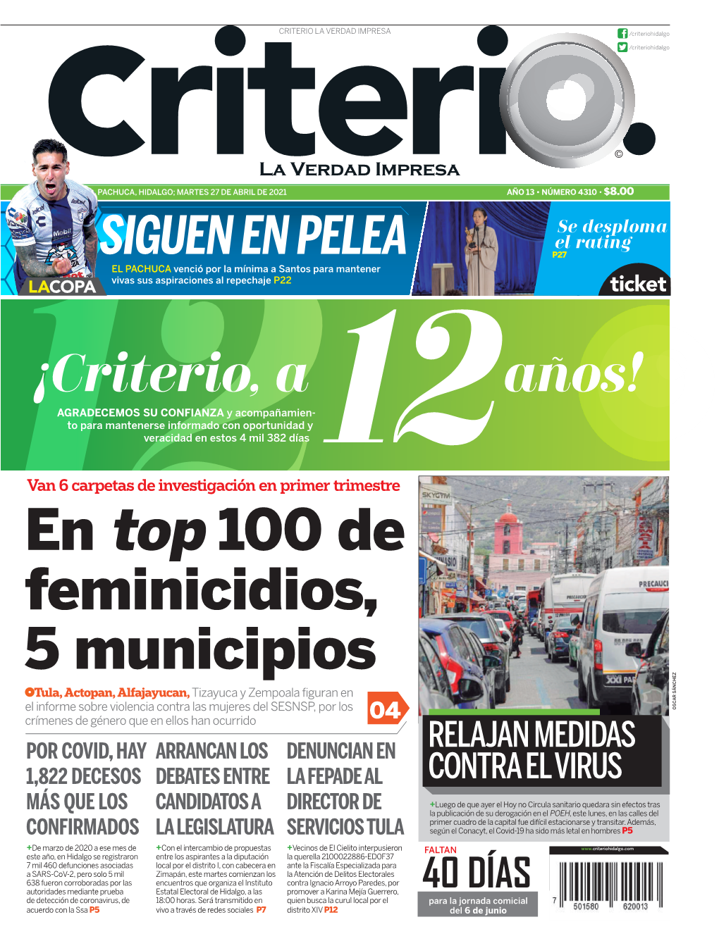 En Top 100 De Feminicidios, 5 Municipios Tula, Actopan, Alfajayucan, Tizayuca Y Zempoala Figuran En