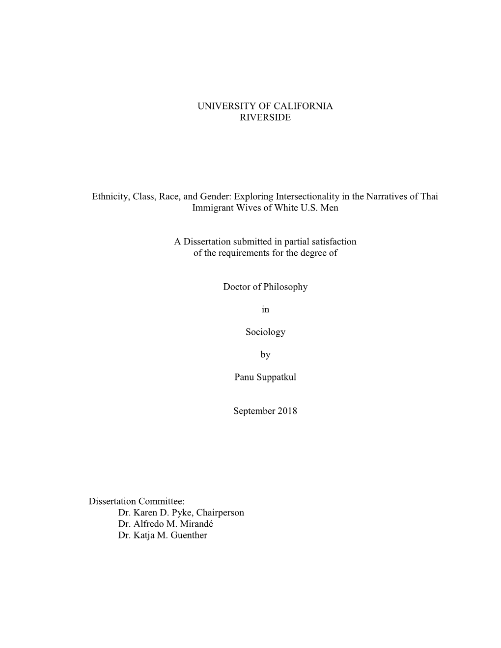 Exploring Intersectionality in the Narratives of Thai Immigrant Wives of White U.S