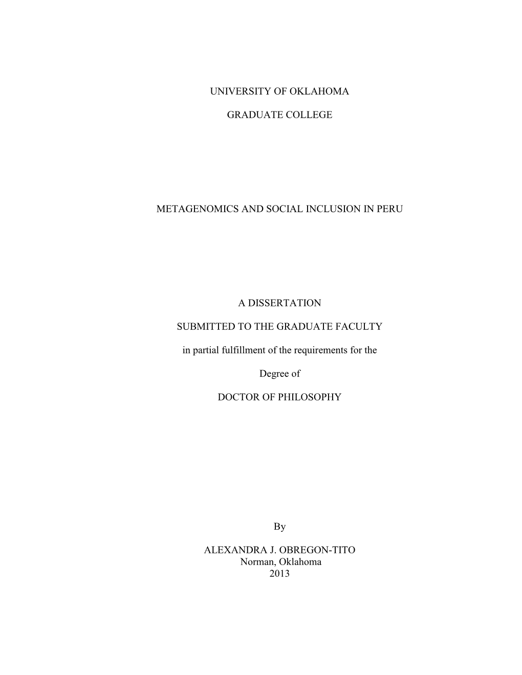 Doctoral Dissertation Template