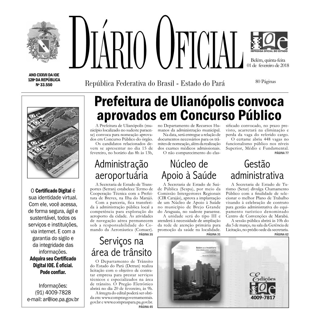 Prefeitura De Ulianópolis Convoca Aprovados Em Concurso Público