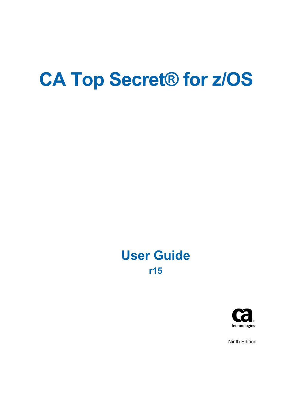 CA Top Secret for Z/OS User Guide