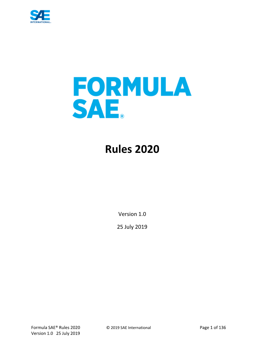 Formula SAE Rules 2020