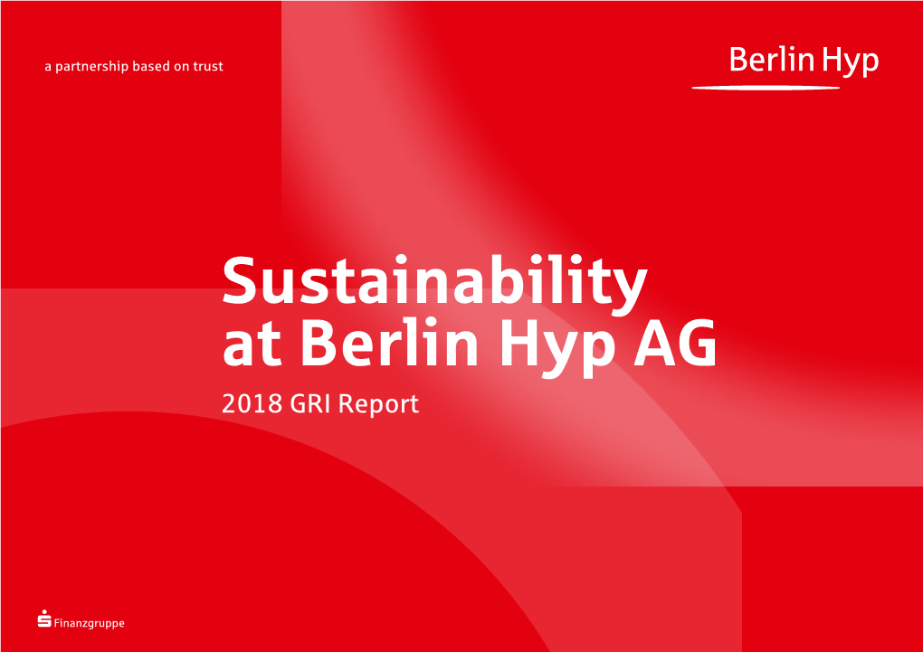 Sustainability at Berlin Hyp AG 2018 GRI Report