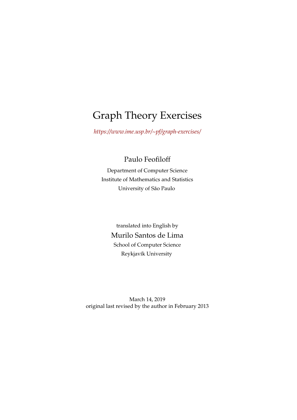 Graph Theory Exercises