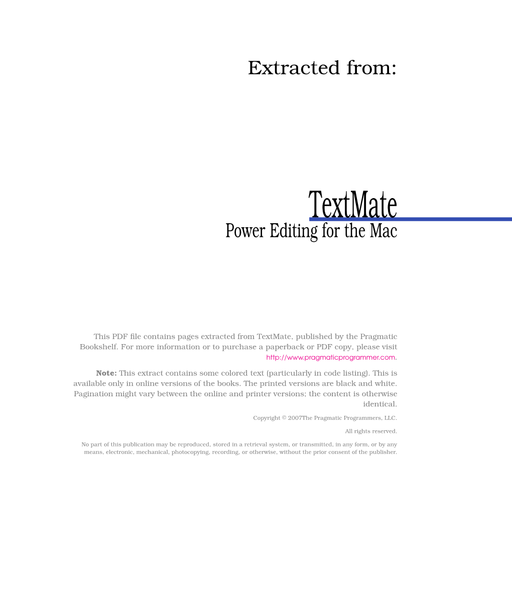Textmate Power Editing for the Mac