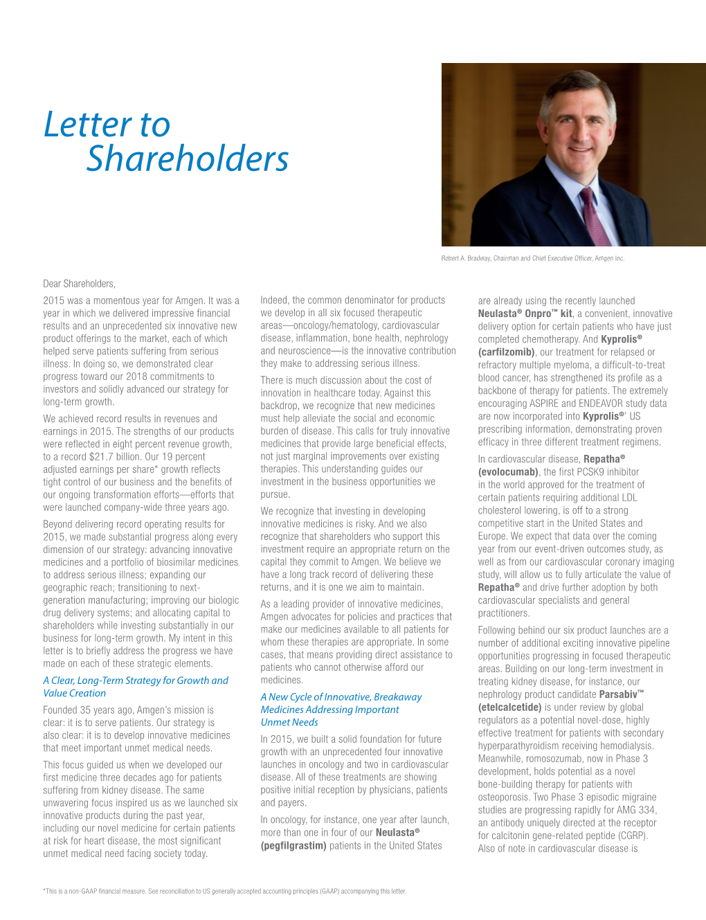 Letter to Shareholders