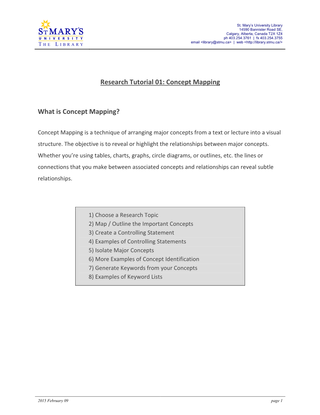Research Tutorial 01: Concept Mapping