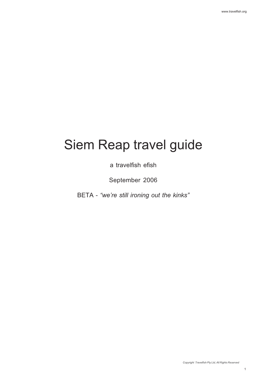 Siem Reap Travel Guide