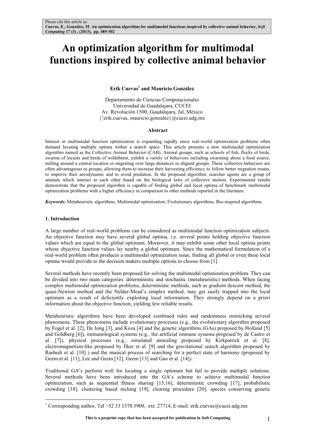 Circle Detection Using Electromagnetism-Like Optimization