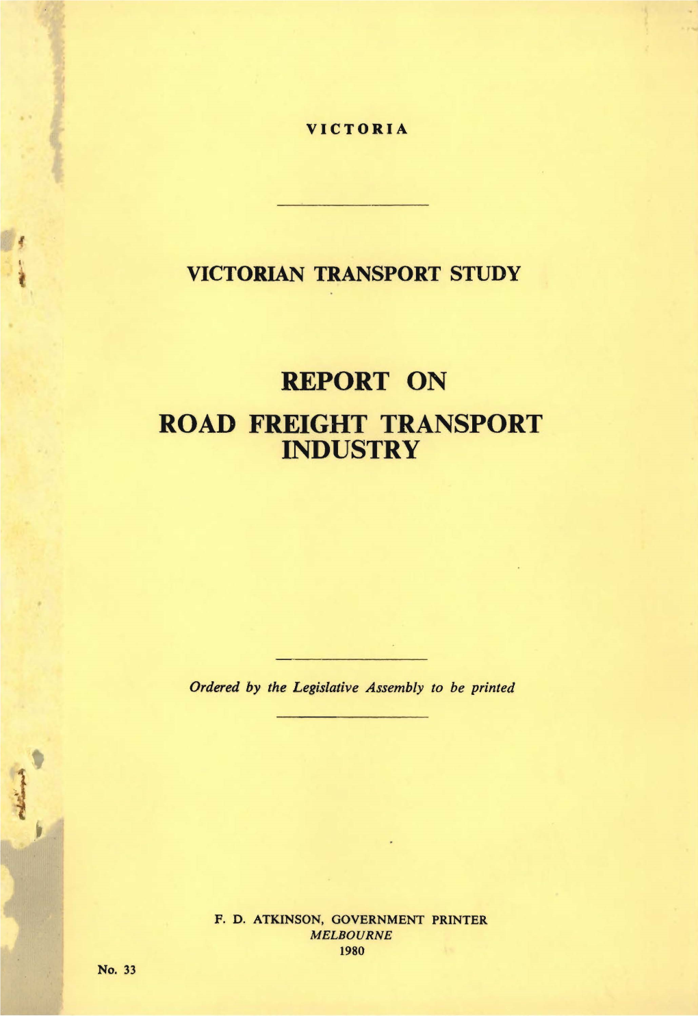 Report on Road Freight Transport Industry