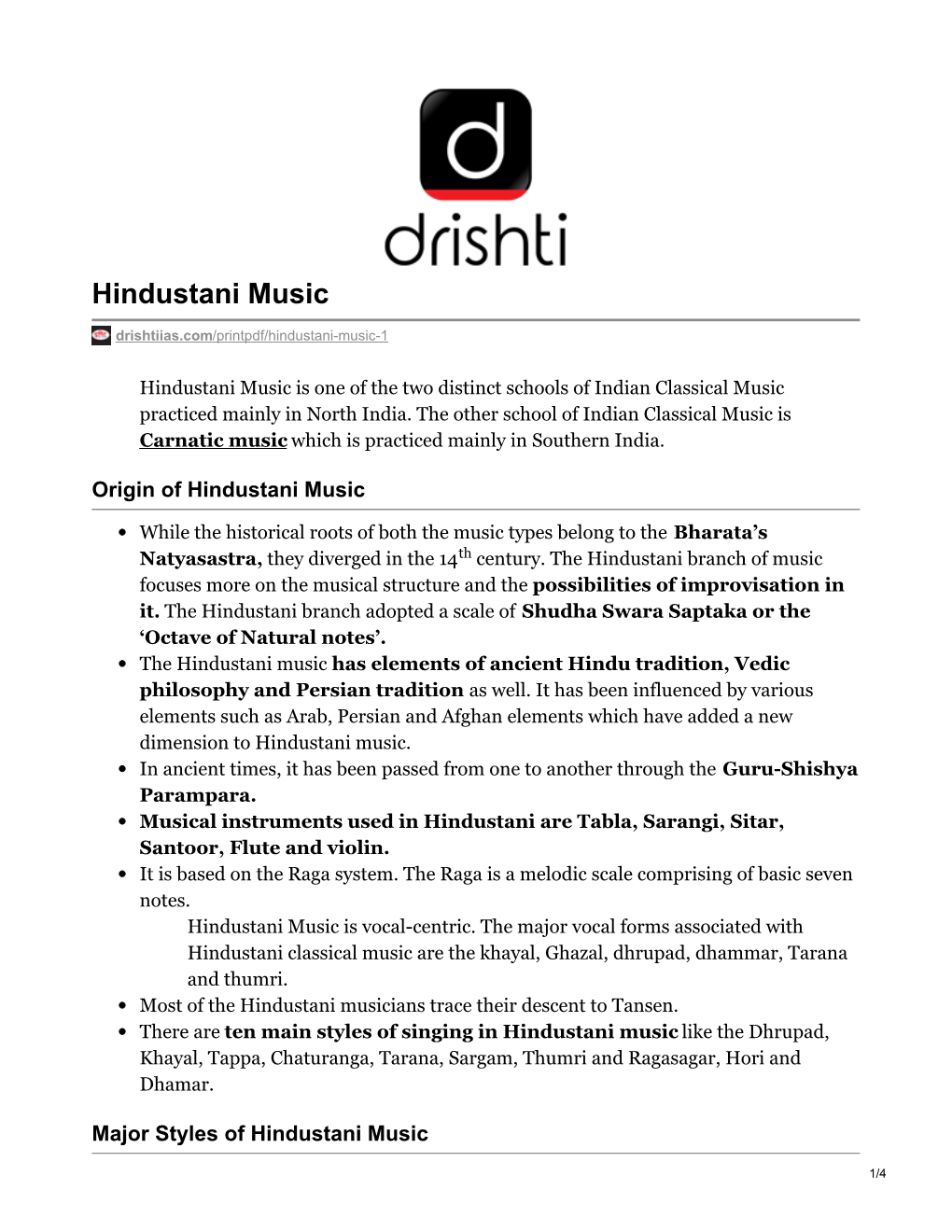 Hindustani Music