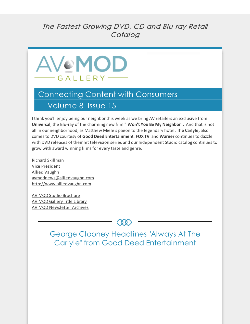 Connecting Content with Consumers Volume 8 Issue 15