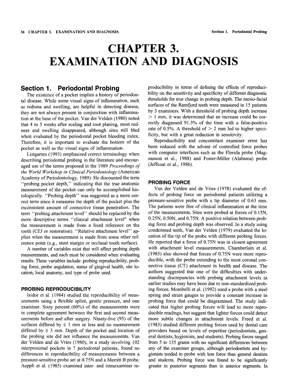 CHAPTER 3. EXAMINATION and DIAGNOSIS Section 1