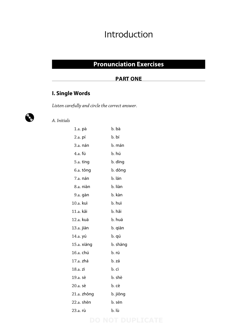 Pinyin Exercise