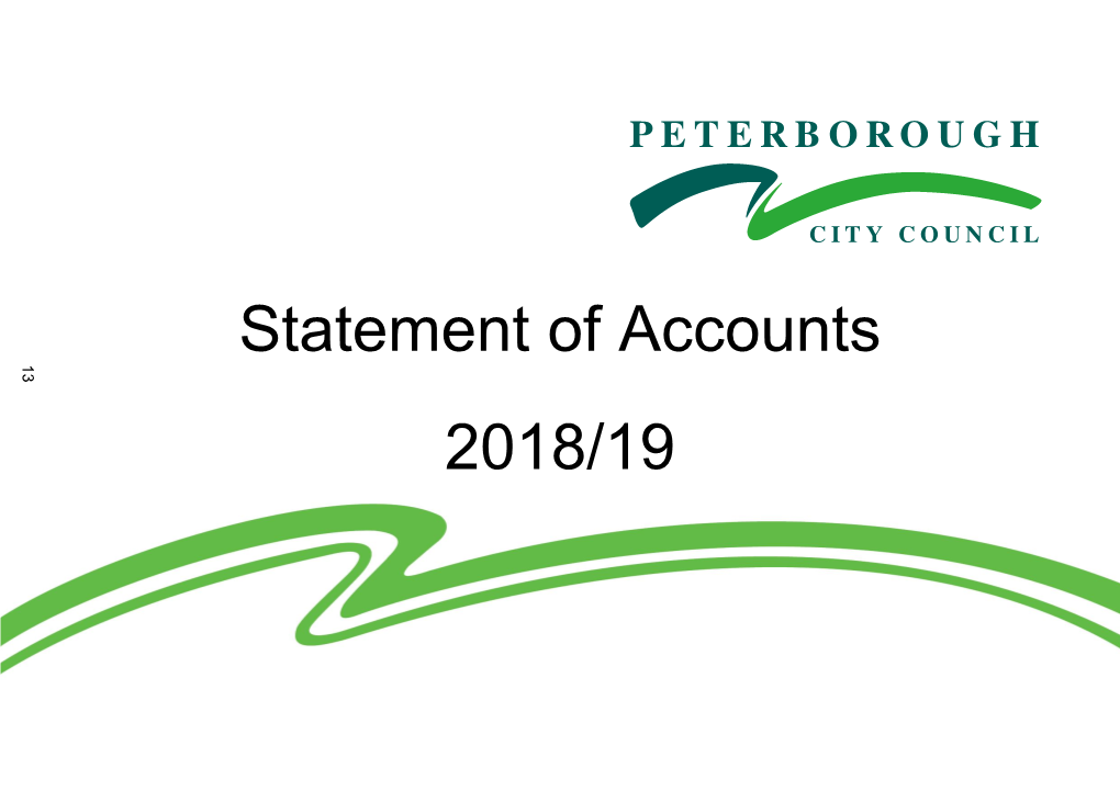 Peterborough City Council Statement of Accounts 2018/19