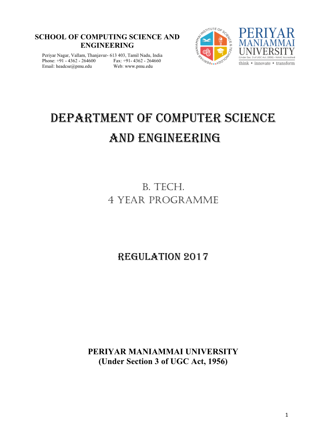 Department of Computer Science and Engineering, IISC, Bangalore