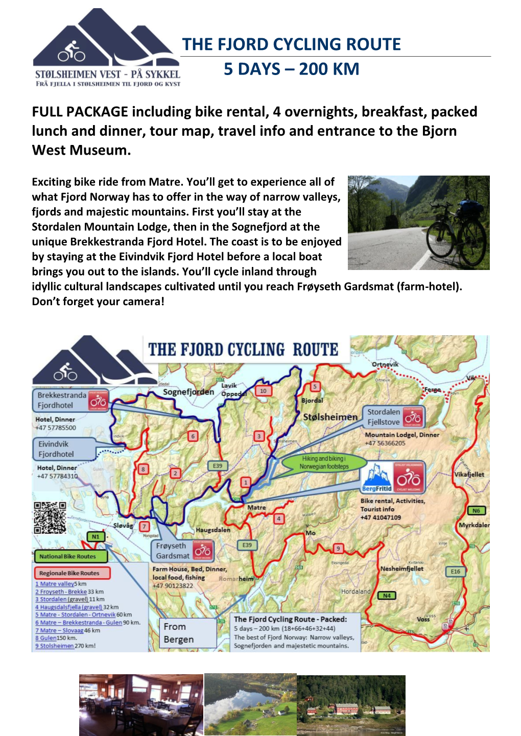 The Fjord Cycling Route 5 Days – 200 Km