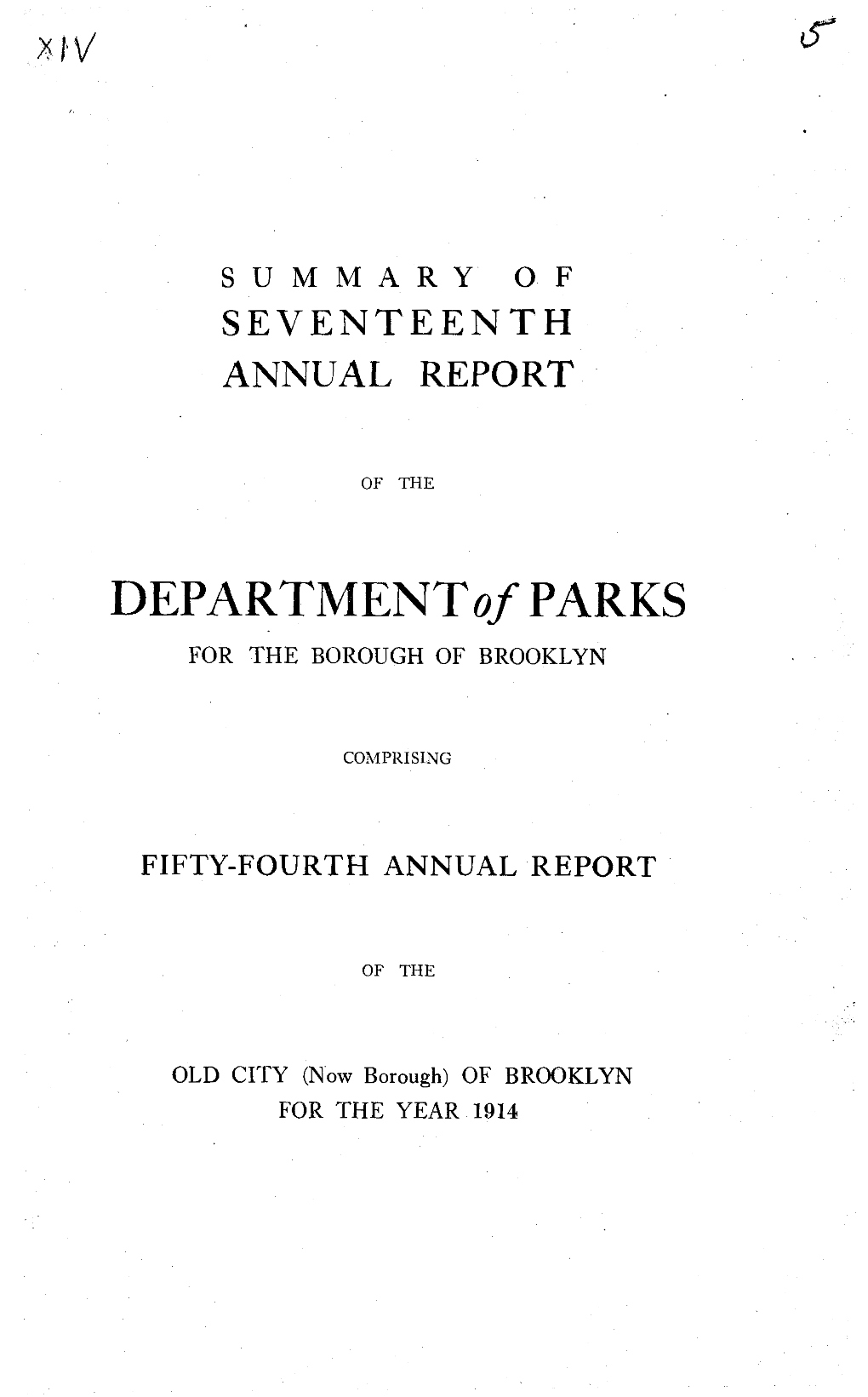 DEPARTMENT0 F PARKS