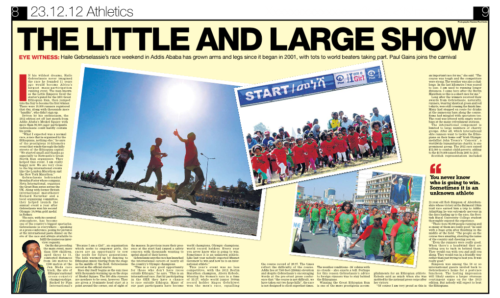 2012 Great Ethiopian Run – Sunday Herald