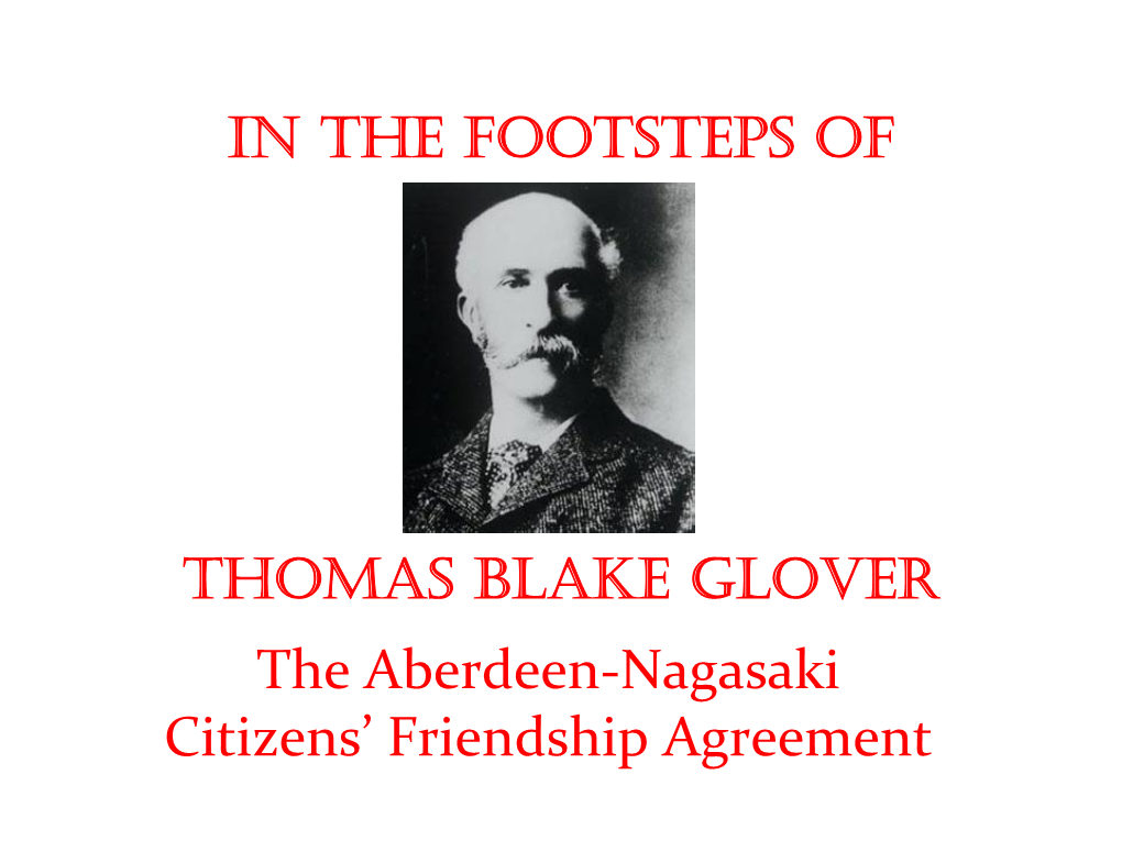 In the FOOTSTEPS of THOMAS BLAKE GLOVER