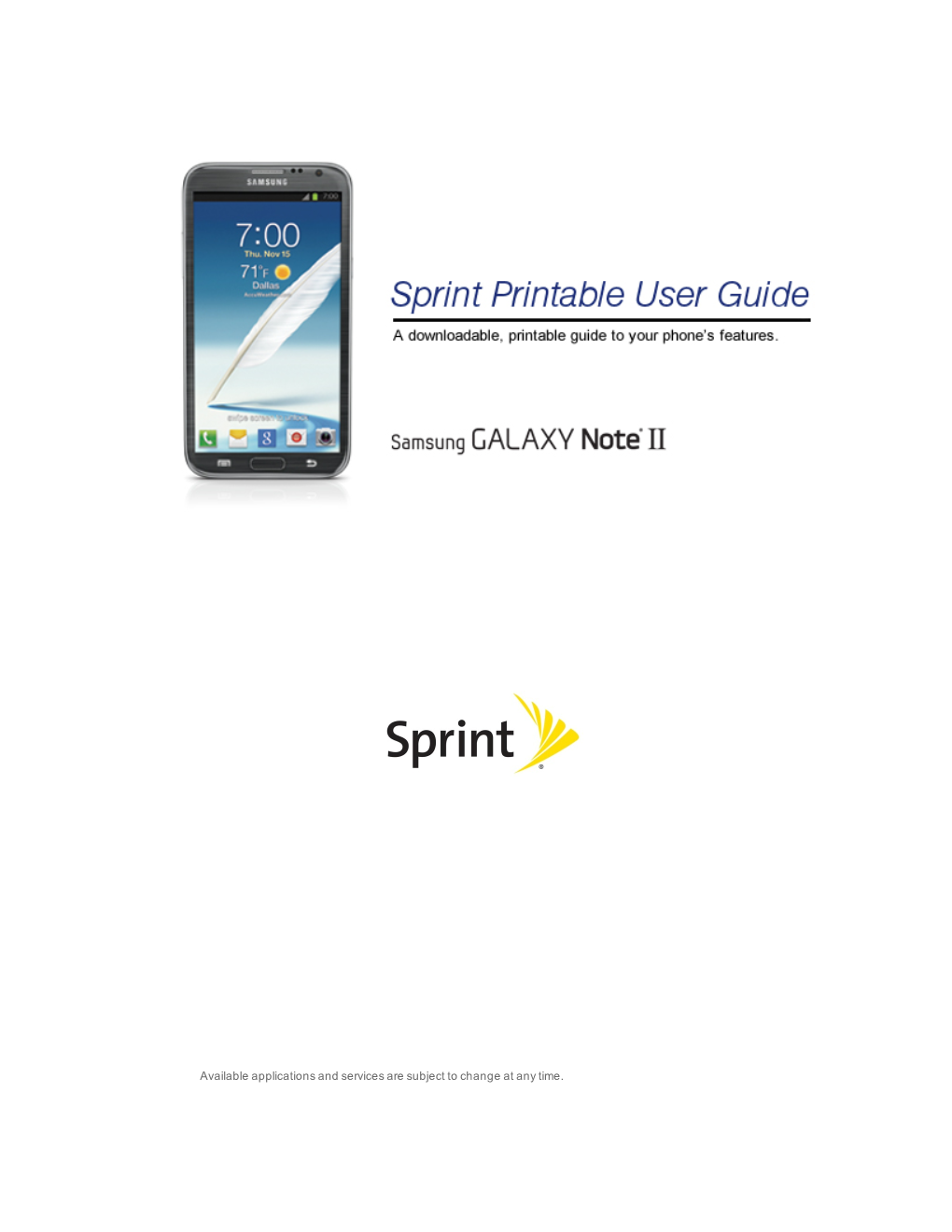 Samsung Galaxy Note II User Guide