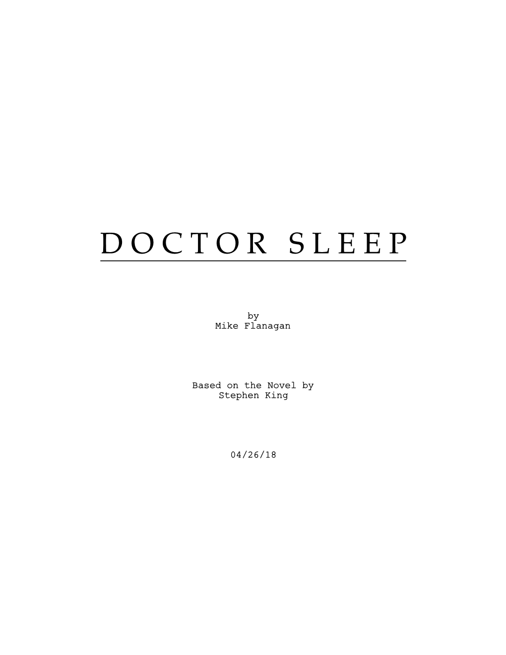 Doctor Sleep 2019