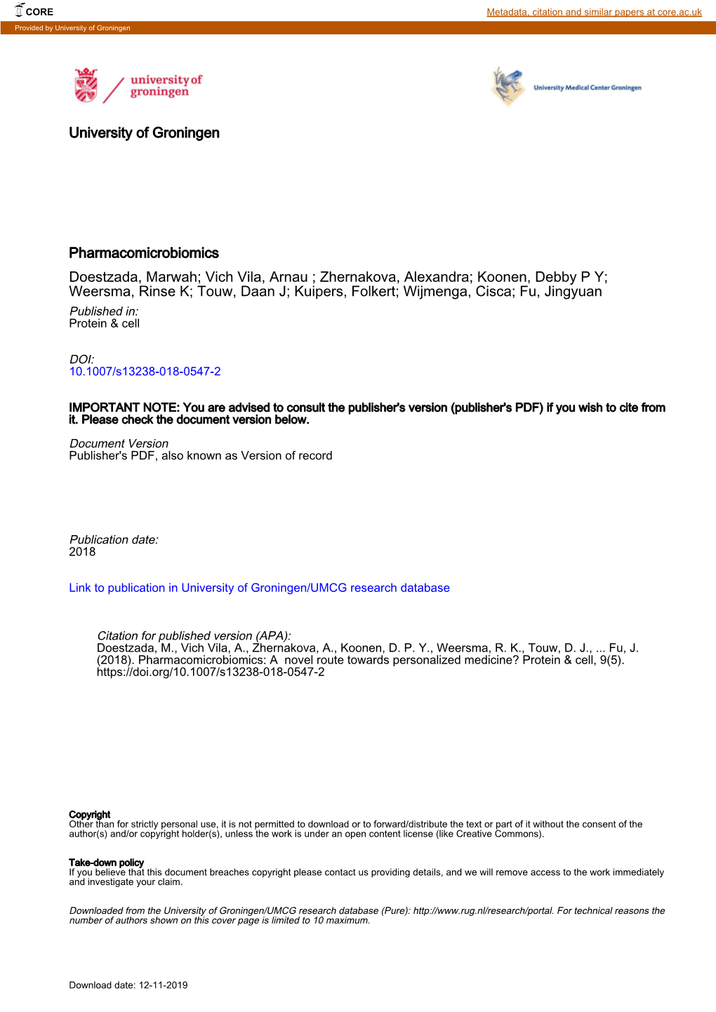 Pharmacomicrobiomics